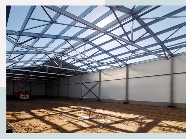 Строительство сенохранилищ в Славгороде