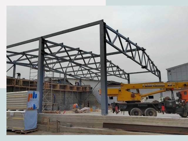 Строительство цехов в Славгороде