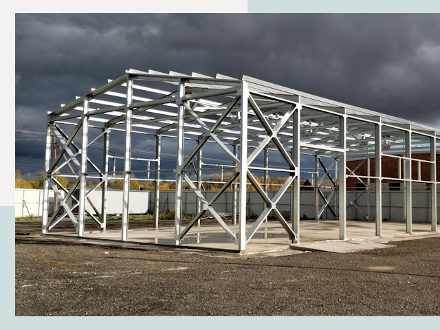 Двускатные ангары в Славгород от 624 руб. за квадрат