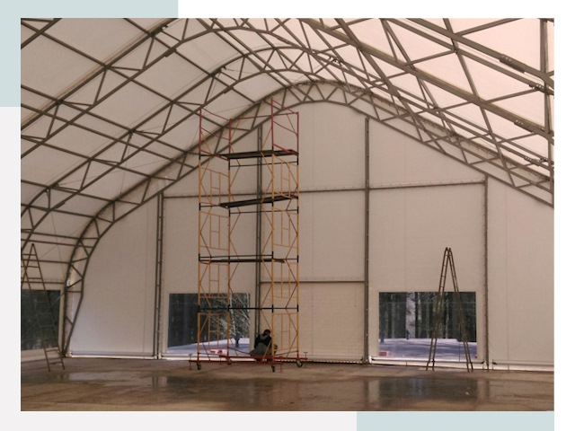 Шатровые ангары в Славгороде