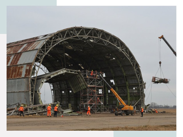 Демонтаж ангаров в Славгороде